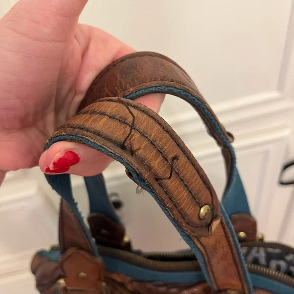 Marc by Marc Jacobs Blue and Brown Corduroy Tote Bag - Picture 6 of 7